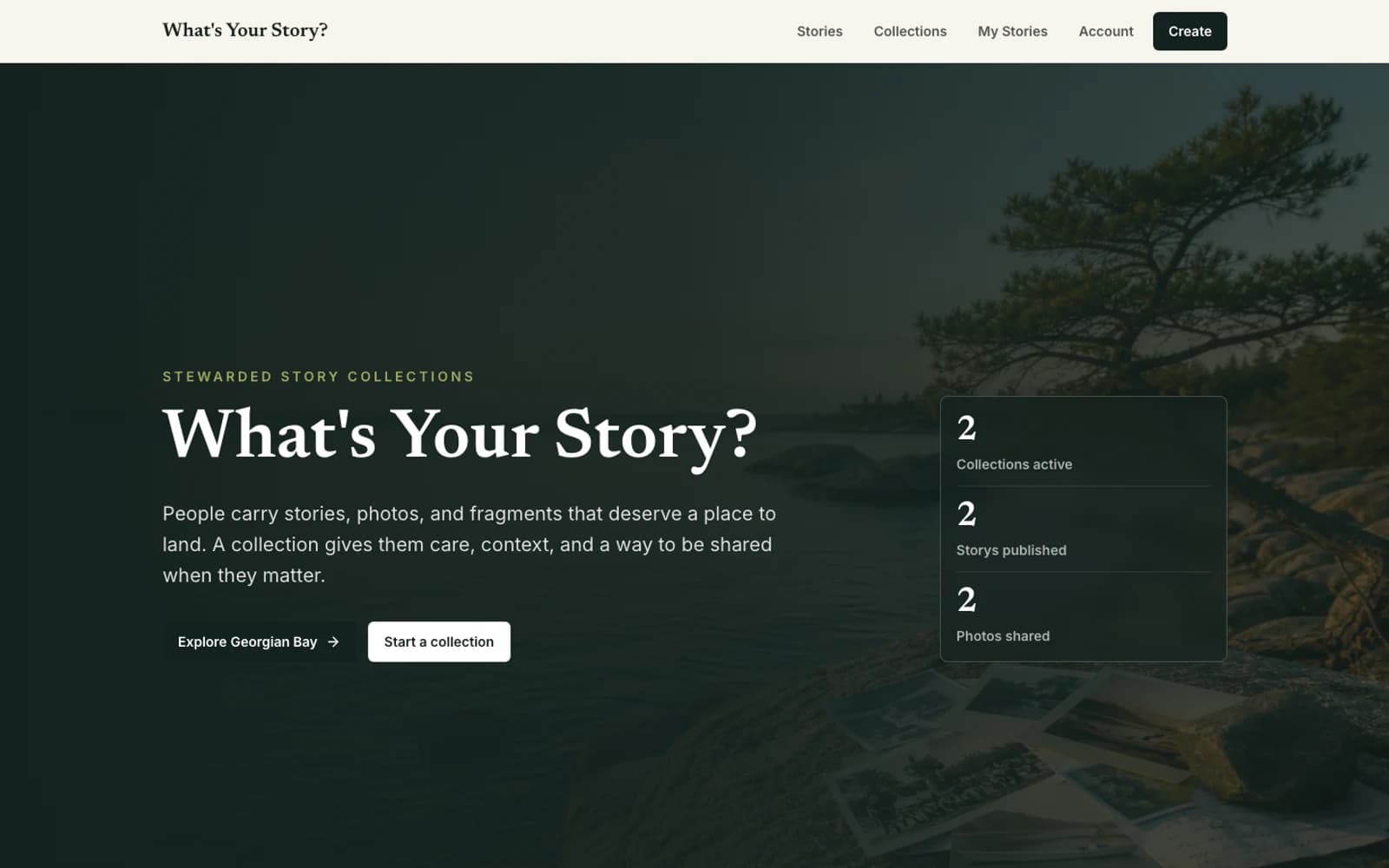 Storyline Studio story collections homepage