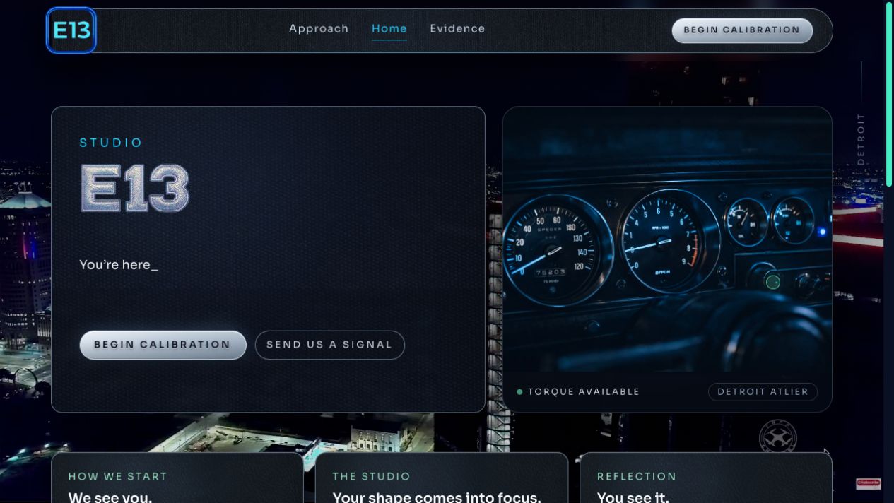 E13 homepage